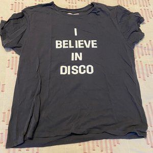 Ban.do I Believe in Disco Shirt in Charcoal Gray